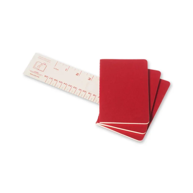 Moleskine jegyzetfüzet cahier 3db ch111 piros 