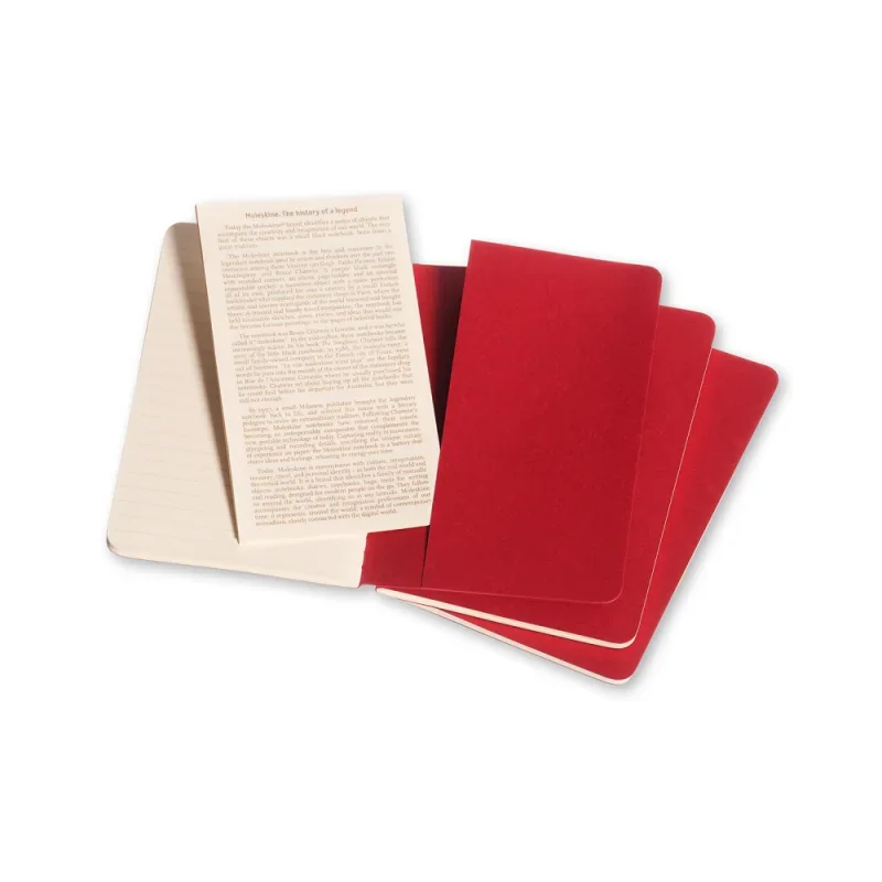 Moleskine jegyzetfüzet cahier 3db ch111 piros 