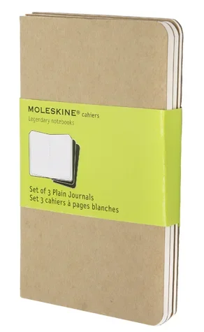 Moleskine jegyzetfüzet cahier 3db qp413 barna 