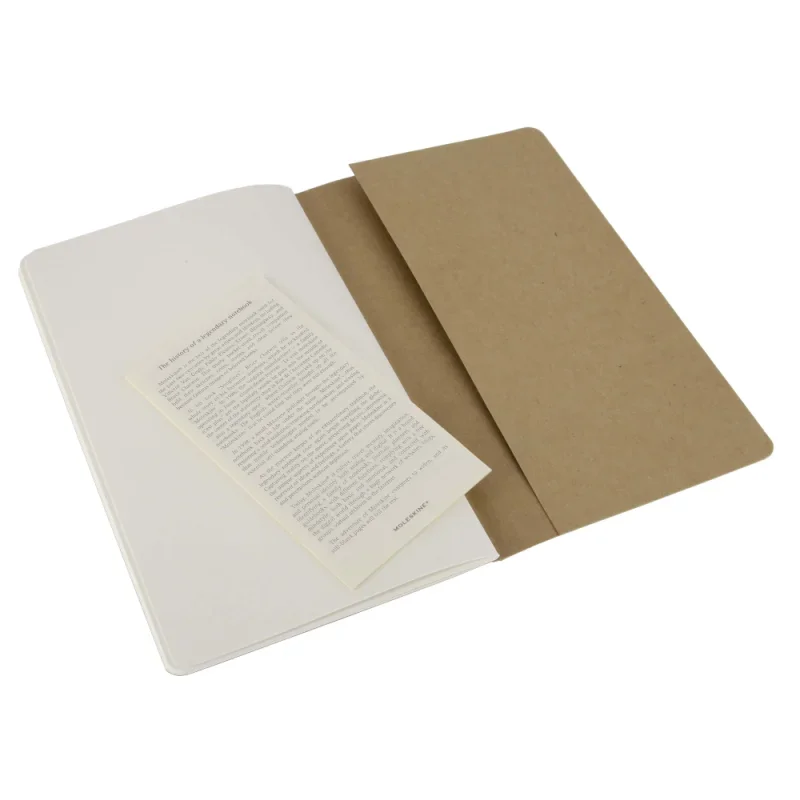 Moleskine jegyzetfüzet cahier 3db qp418 barna 