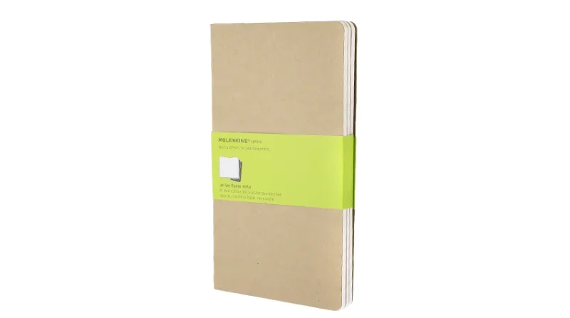 Moleskine jegyzetfüzet cahier 3db qp418 barna 