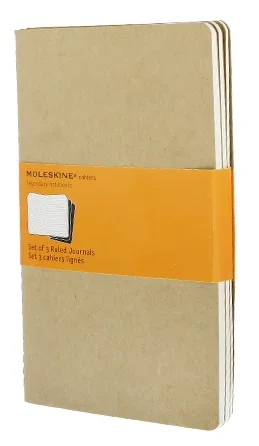 Moleskine jegyzetfüzet cahier 3db qp416 barna 