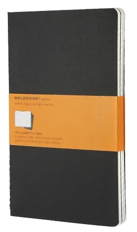 Moleskine jegyzetfüzet cahier 3db qp316 fekete 