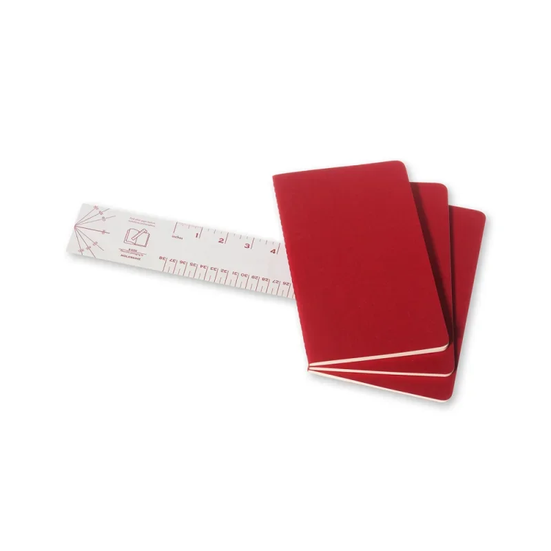 Moleskine jegyzetfüzet cahier 3db ch116vf piros 