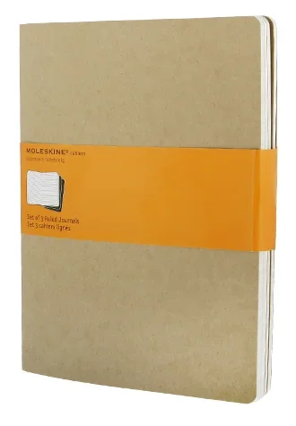 Moleskine jegyzetfüzet cahier 3db qp421 barna 