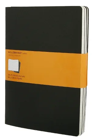 Moleskine jegyzetfüzet cahier 3db qp321 fekete 