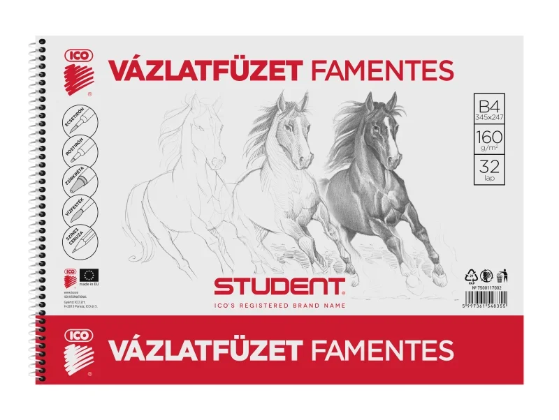 Student vázlatfüzet famentes 32 lap b/4