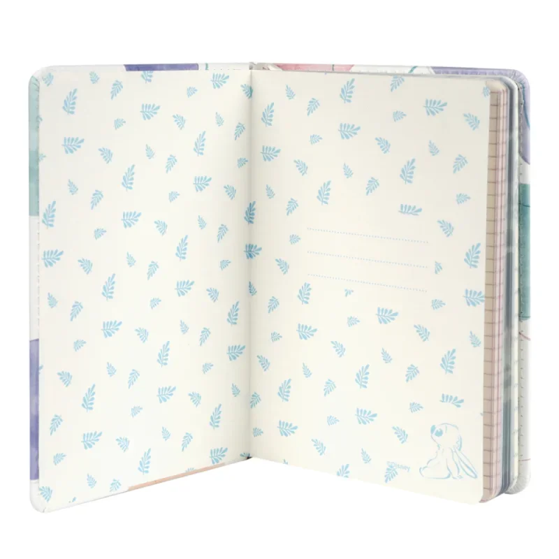 Emlékkönyv 3D B6 96lapos vonalas, kockás, sima Disney Pastel Stitch Love