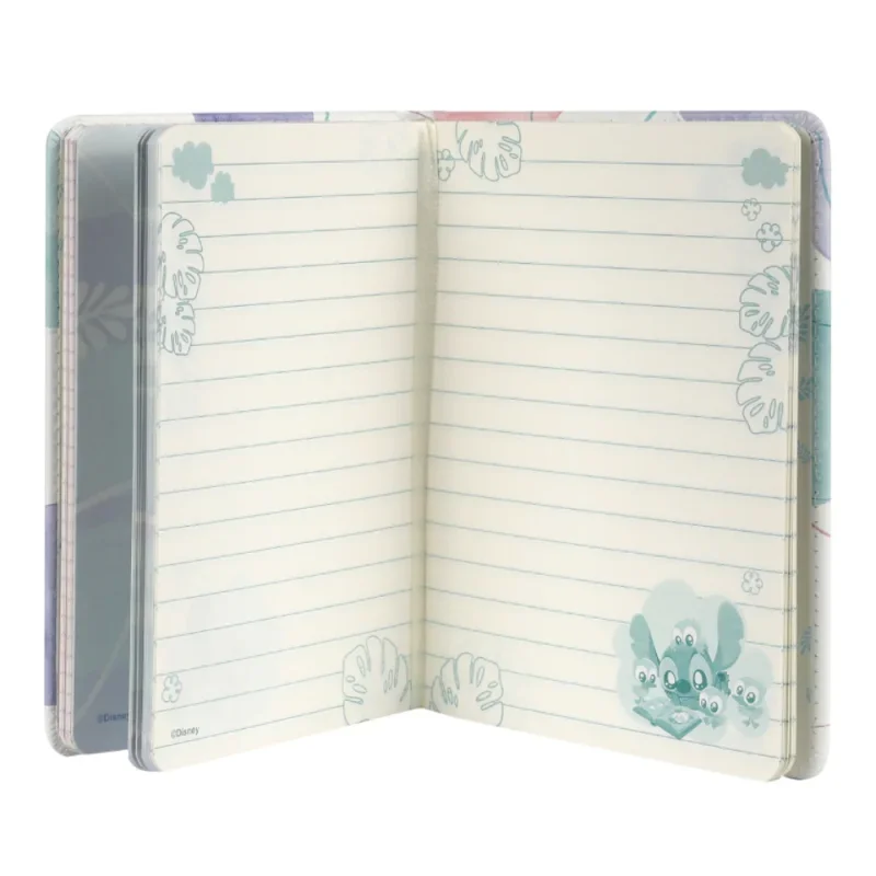 Emlékkönyv 3D B6 96lapos vonalas, kockás, sima Disney Pastel Stitch Love