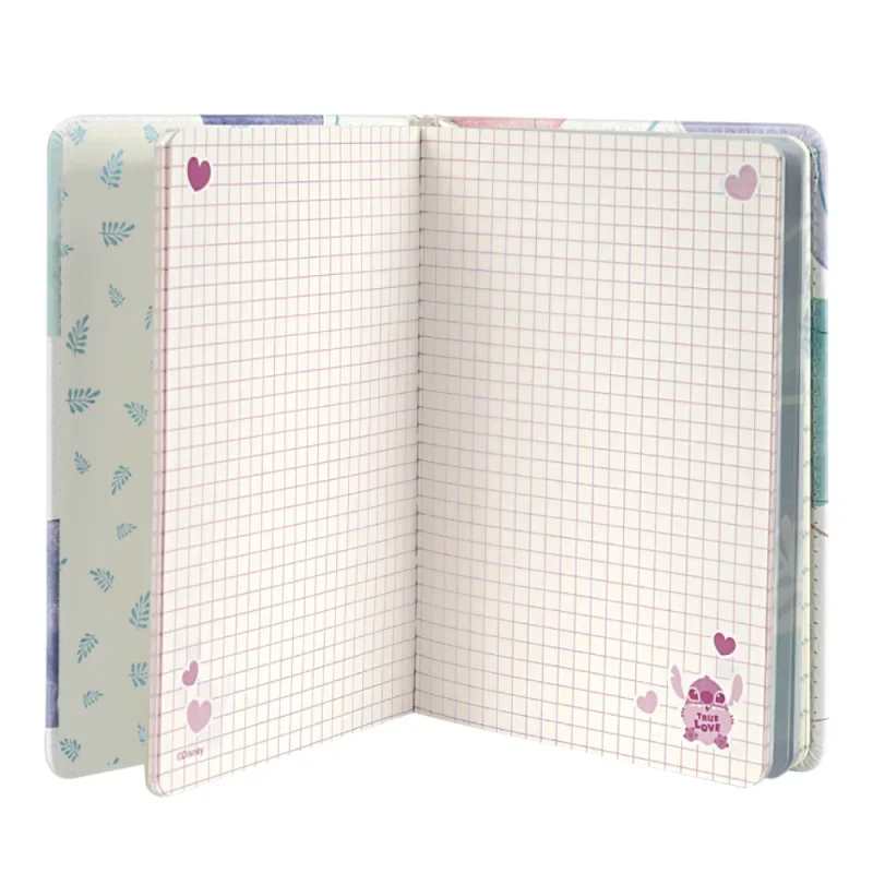 Emlékkönyv 3D B6 96lapos vonalas, kockás, sima Disney Pastel Stitch Love More