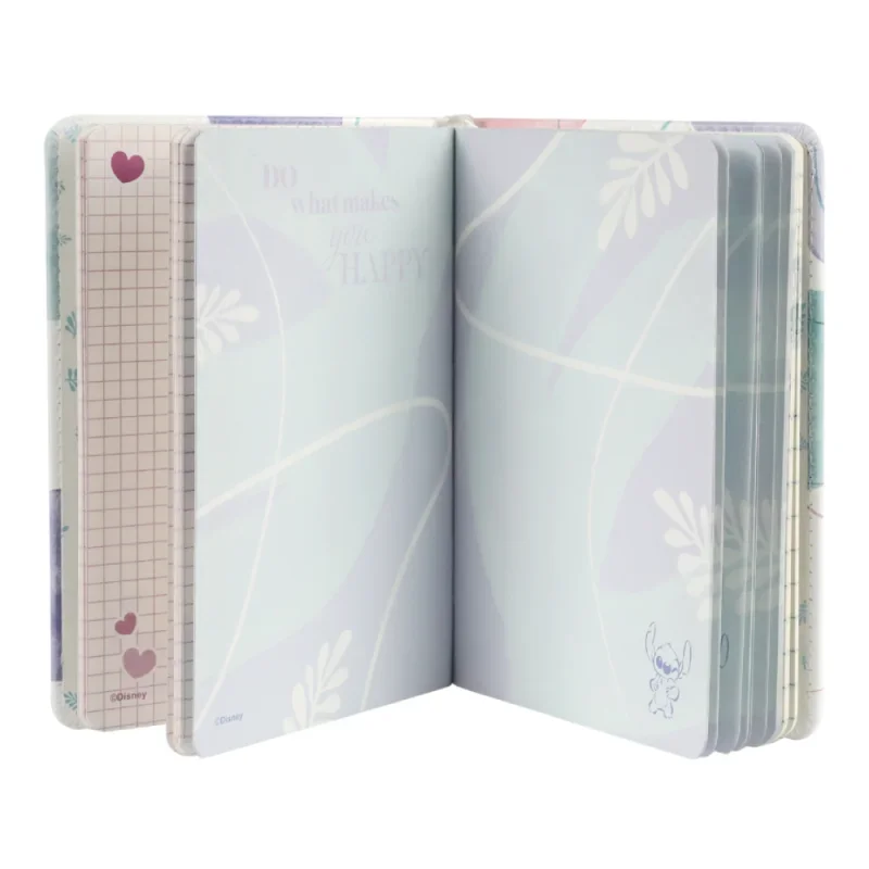 Emlékkönyv 3D B6 96lapos vonalas, kockás, sima Disney Pastel Stitch Love More
