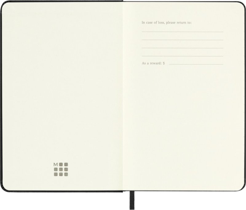 MOLESKINE Határidőnapló 2025/26 18 hónap, heti, kemény borítású, fekete (P)