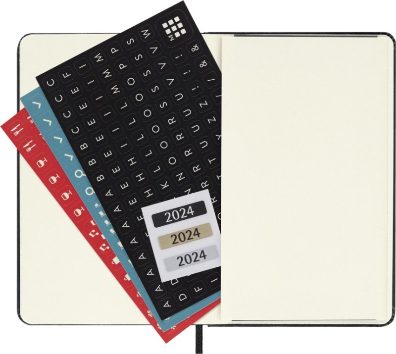 MOLESKINE Határidőnapló 2025/26 18 hónap, heti, kemény borítású, fekete (P)