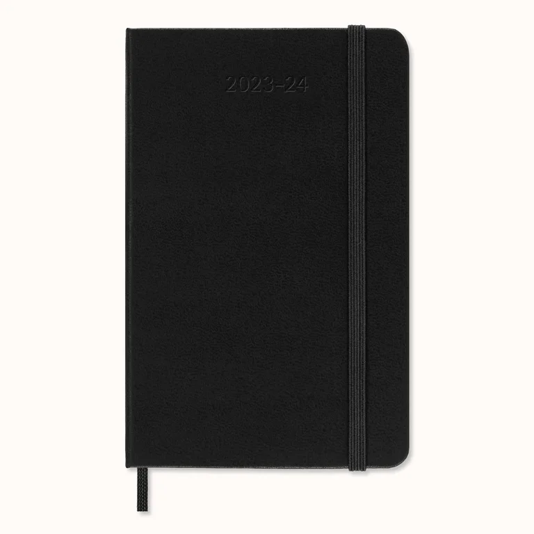 MOLESKINE Határidőnapló 2025/26 18 hónap, heti, kemény borítású, fekete (P)