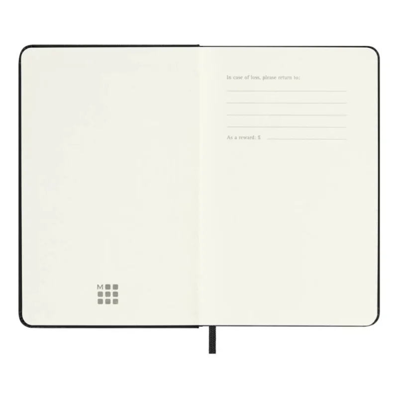 MOLESKINE Határidőnapló 2025/26 18 hónap, heti, kemény borítású, fekete (P)