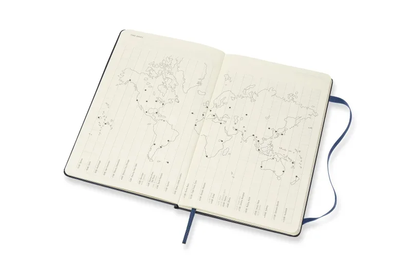 MOLESKINE Határidőnapló 2025/26 18 hónap, heti, kemény borítású, zafír kék (L)