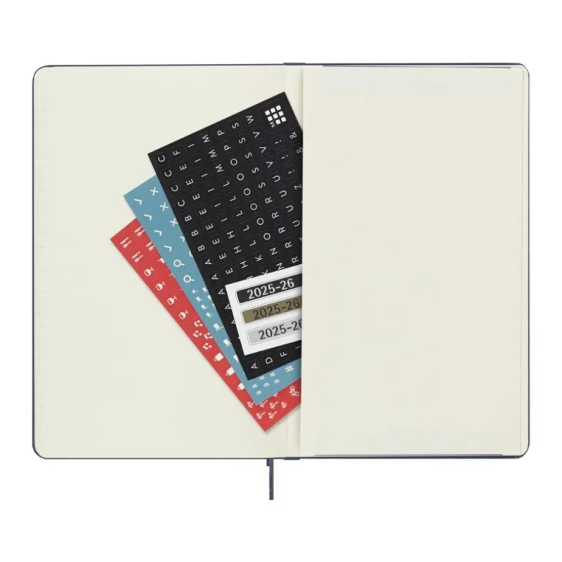 MOLESKINE Határidőnapló 2025/26 18 hónap, heti, kemény borítású, zafír kék (L)