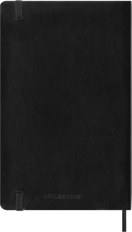 MOLESKINE Határidőnapló 2025/26 18 hónap, heti, puha borítású, fekete (L)