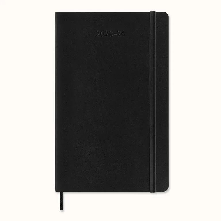 MOLESKINE Határidőnapló 2025/26 18 hónap, heti, puha borítású, fekete (L)