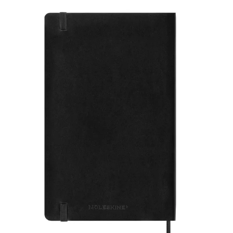 MOLESKINE Határidőnapló 2025/26 18 hónap, heti, puha borítású, fekete (L)