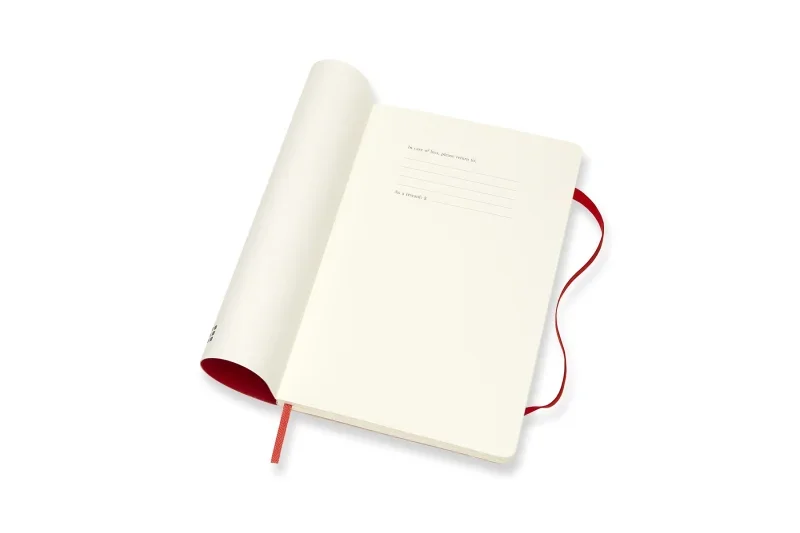 MOLESKINE Határidőnapló 2025/26 18 hónap, heti, puha borítású, skarlát piros (L)