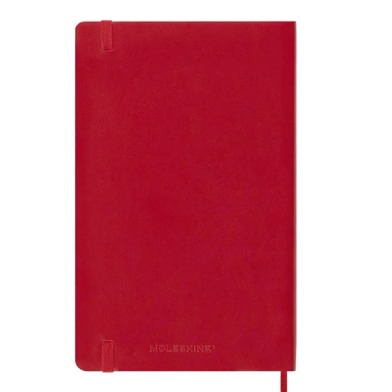 MOLESKINE Határidőnapló 2025/26 18 hónap, heti, puha borítású, skarlát piros (L)