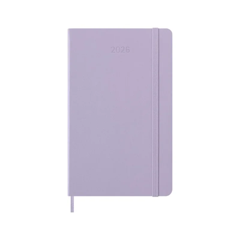 MOLESKINE Határidőnapló 2026 12 hónap, Napi, kemény borító, HALVÁNY LILA (L)