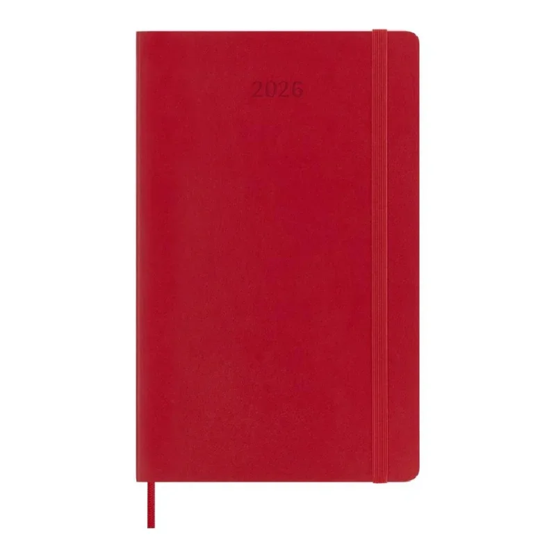 MOLESKINE Határidőnapló 2026 12 hónap, Napi, puha borító, PIROS (L)