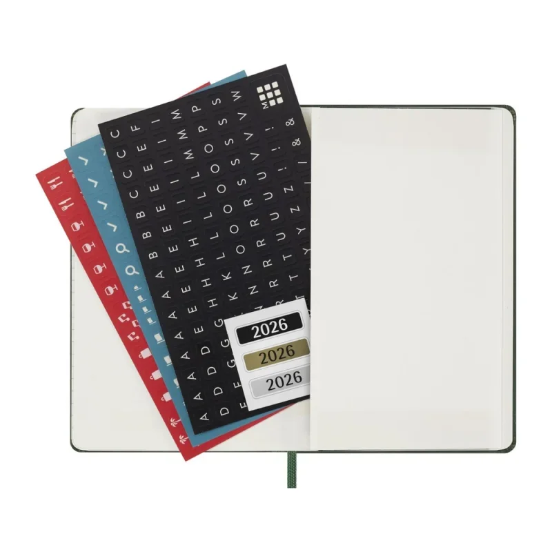 MOLESKINE Határidőnapló 2026 12 hónap, Heti, kemény borító, MIRTUSZ ZÖLD (P)
