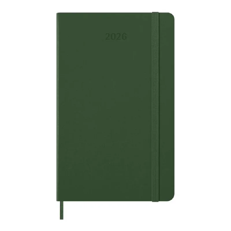 MOLESKINE Határidőnapló 2026 12 hónap, Heti, kemény borító, MIRTUSZ ZÖLD (L)