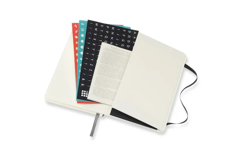 MOLESKINE Határidőnapló 2026 12 hónap, Heti, puha borító, FEKETE (P) Horizontális