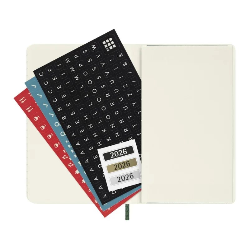 MOLESKINE Határidőnapló 2026 12 hónap, Heti, puha borító, MIRTUSZ ZÖLD (P)