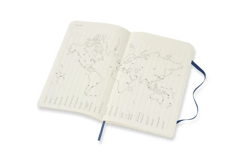 MOLESKINE Határidőnapló 2026 12 hónap, Heti, puha borító, ZAFÍR KÉK (L)