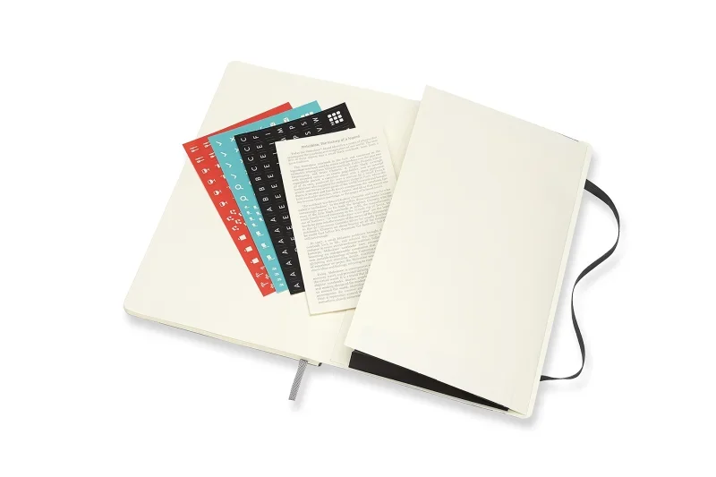 MOLESKINE Határidőnapló 2026 12 hónap, Heti, puha borító, FEKETE (L) Horizontális