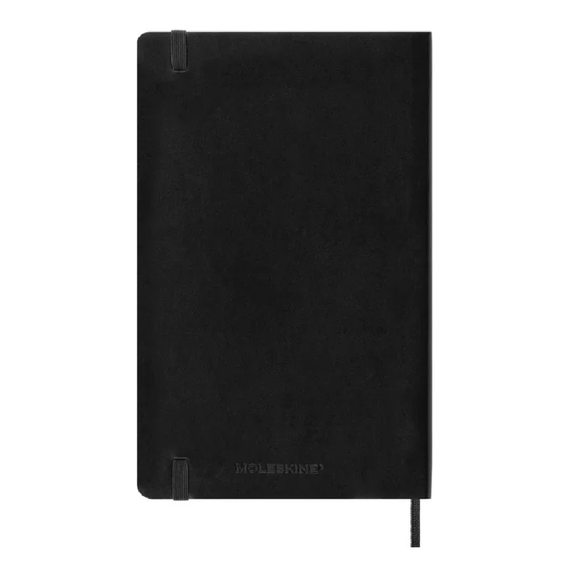 MOLESKINE Határidőnapló 2026 12 hónap, Heti, puha borító, FEKETE (L) Horizontális
