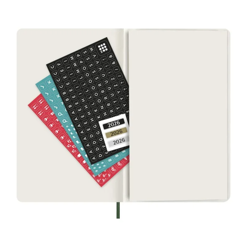 MOLESKINE Határidőnapló 2026 12 hónap, Heti, puha borító, MIRTUSZ ZÖLD (L)