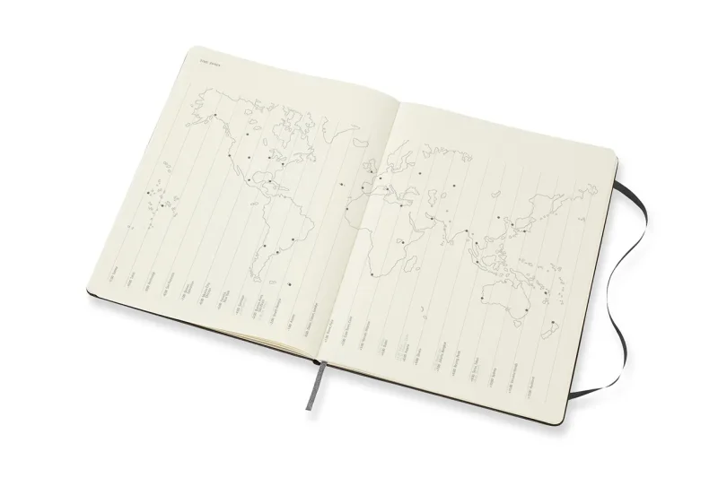 MOLESKINE Határidőnapló 2026 12 hónap, Heti, kemény borító, FEKETE (XL)