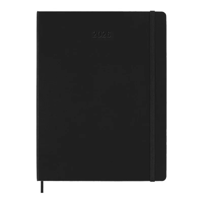 MOLESKINE Határidőnapló 2026 12 hónap, Heti, kemény borító, FEKETE (XL)