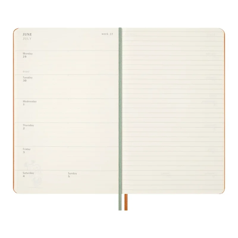 MOLESKINE Határidőnapló 2026 12 hónap, Heti, kemény borító, PEANUTS SNOOPY TOMORROW (L)
