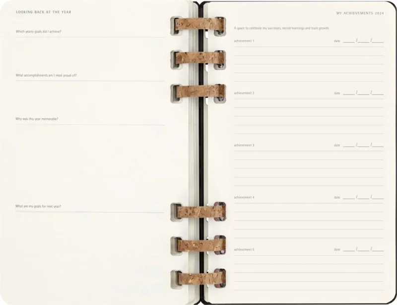 MOLESKINE Spirál Határidőnapló 2026 12 hónap, SOLAR kemény borító, FEKETE (L)