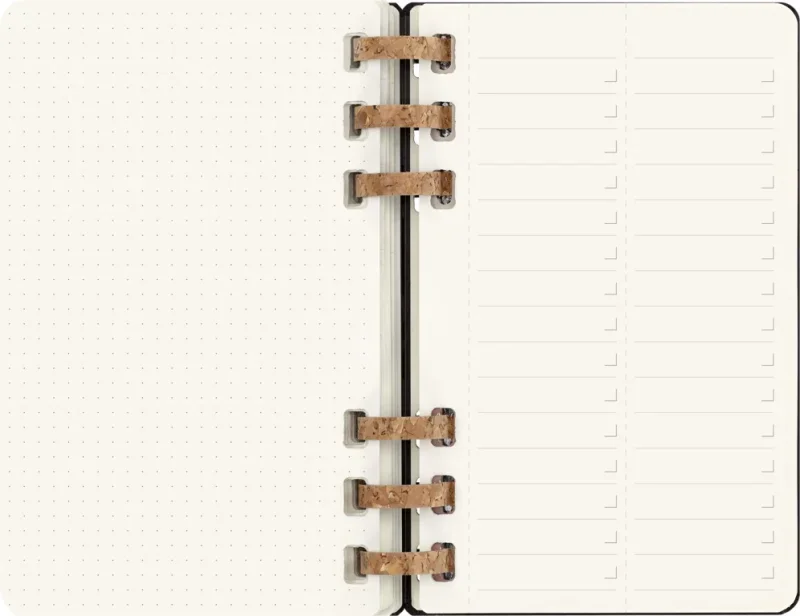 MOLESKINE Spirál Határidőnapló 2026 12 hónap, SOLAR kemény borító, FEKETE (L)