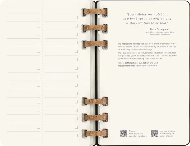 MOLESKINE Spirál Határidőnapló 2026 12 hónap, SOLAR kemény borító, FEKETE (L)