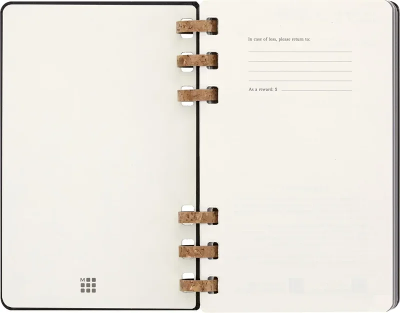 MOLESKINE Spirál Határidőnapló 2026 12 hónap, SOLAR kemény borító, FEKETE (L)