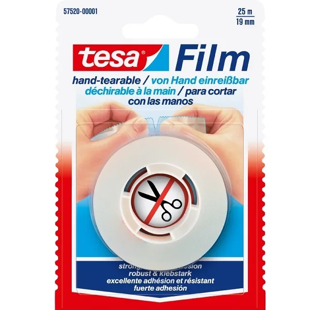 TESA 57520 Ragasztószalag, kézzel téphető (25m x 19mm) bliszter