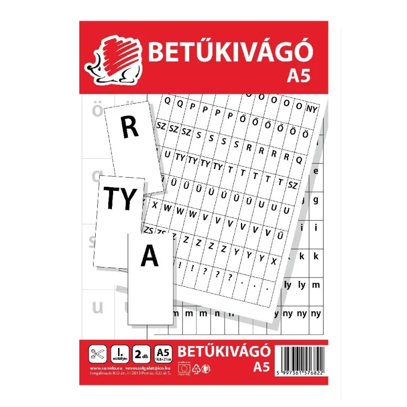 ICO Süni Betűkivágó A/5 2lap