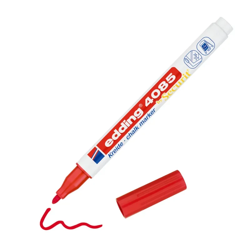 Edding 4085 folyékony krétamarker piros d10