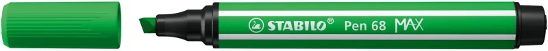 STABILO Pen 68 MAX prémium filctoll vágott heggyel levél zöld
