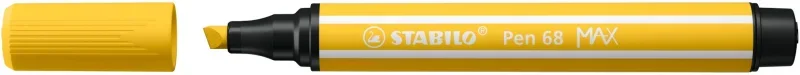 STABILO Pen 68 MAX prémium filctoll vágott heggyel sárga