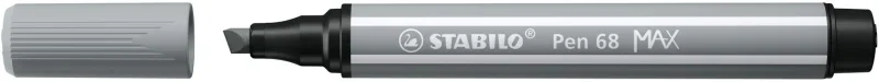 STABILO Pen 68 MAX prémium filctoll vágott heggyel középszürke