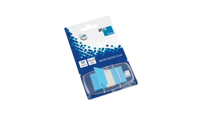 Info Notes önt. Z-jelölőcímke, 25x43mm, 50db, kék